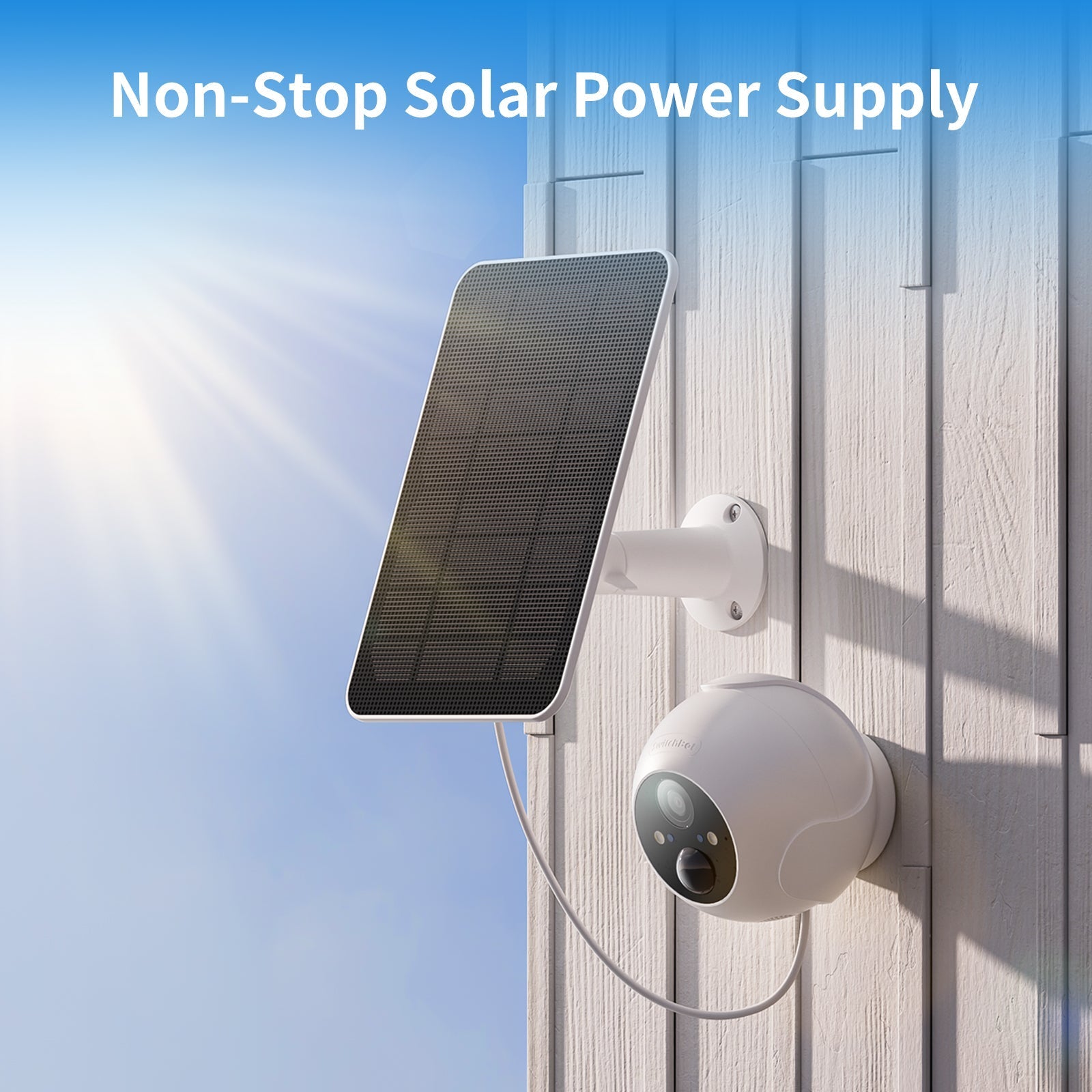 Loofae Solar Panel for Outdoor Spotlight Cam