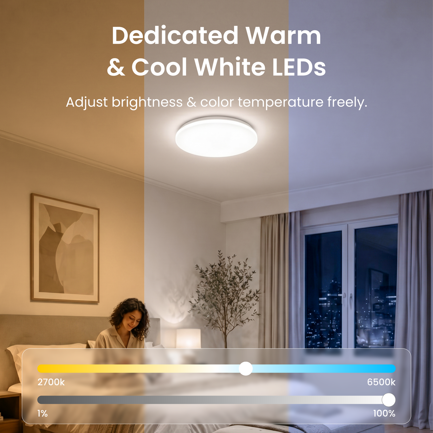 Loofae RGBICWW Ceiling Light 15inch