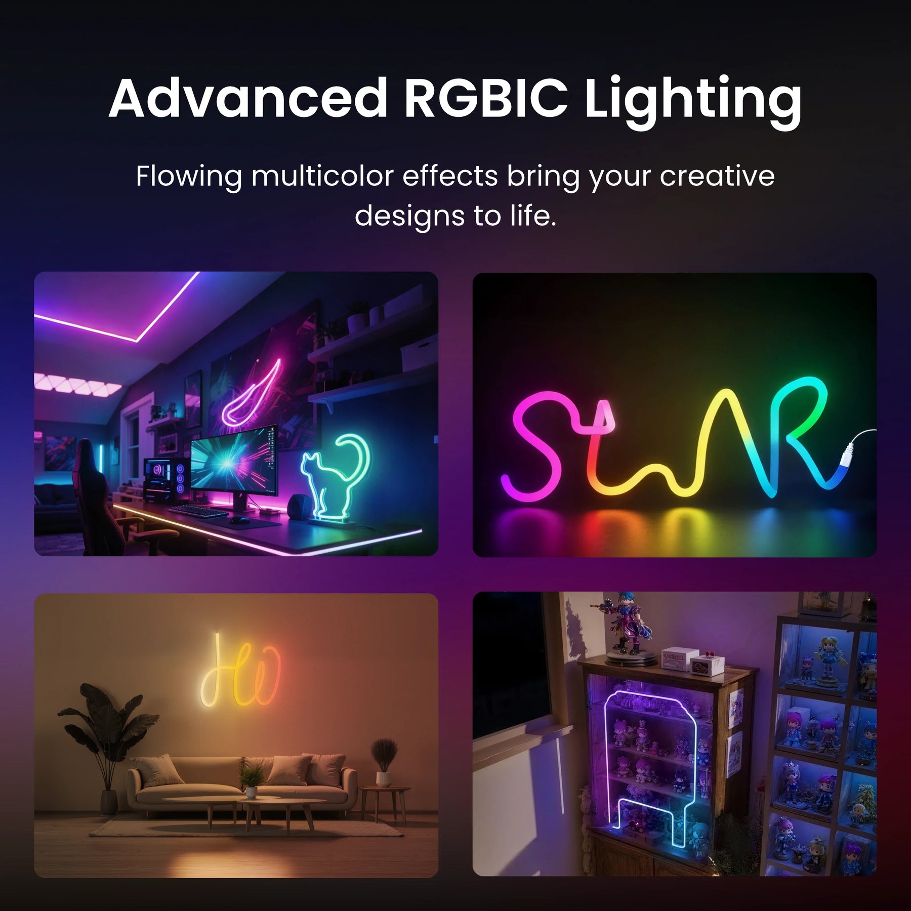 Loofae RGBIC Neon Wire Rope Light