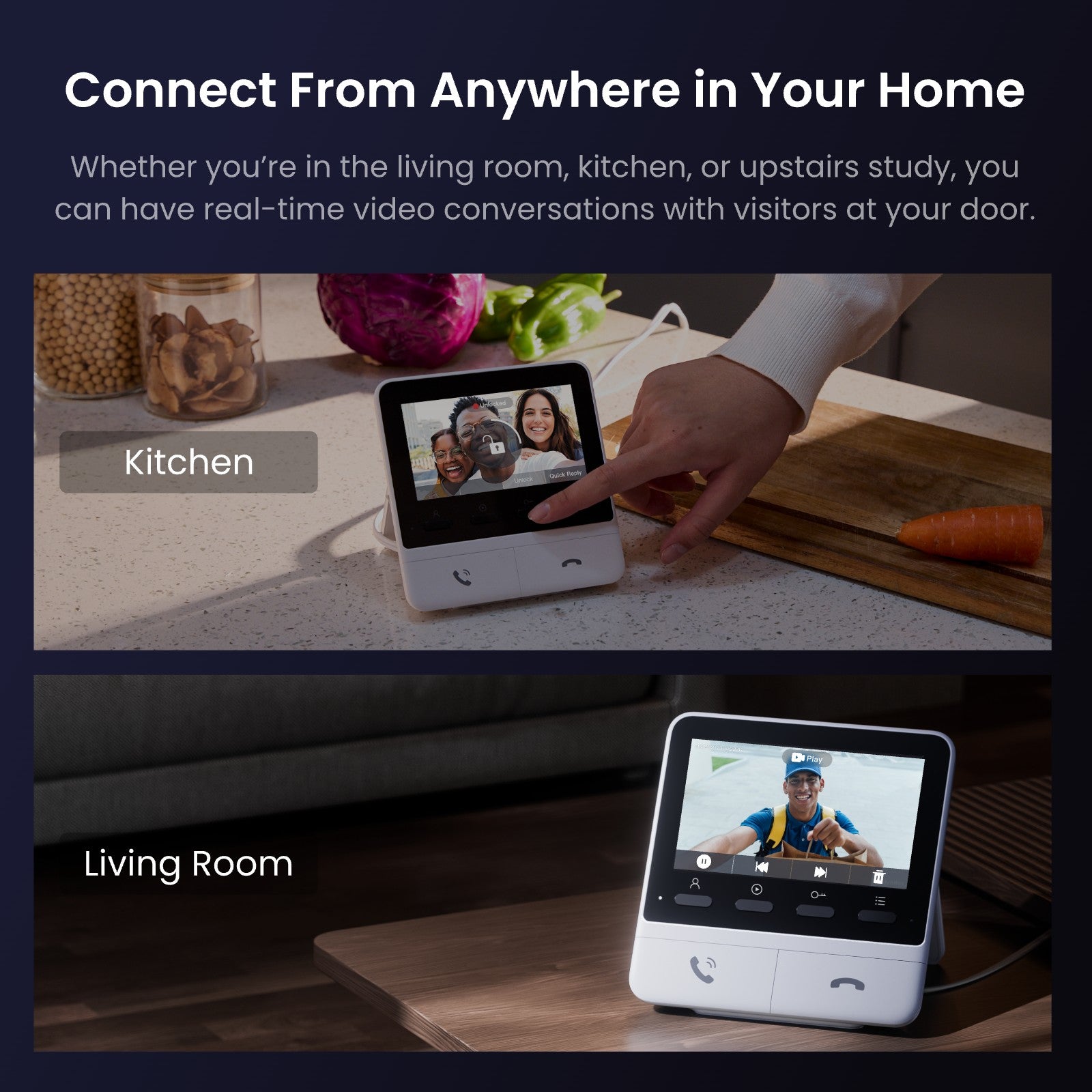 Loofae Smart Video Doorbell Add-on Monitor